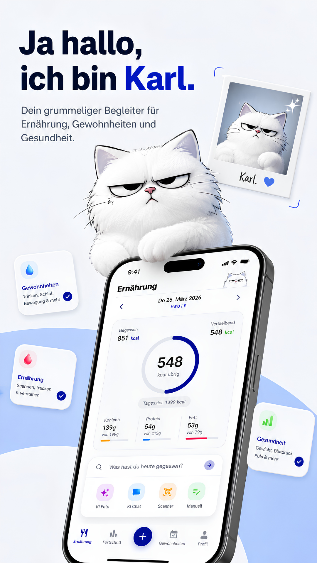 Karl App Screen 1